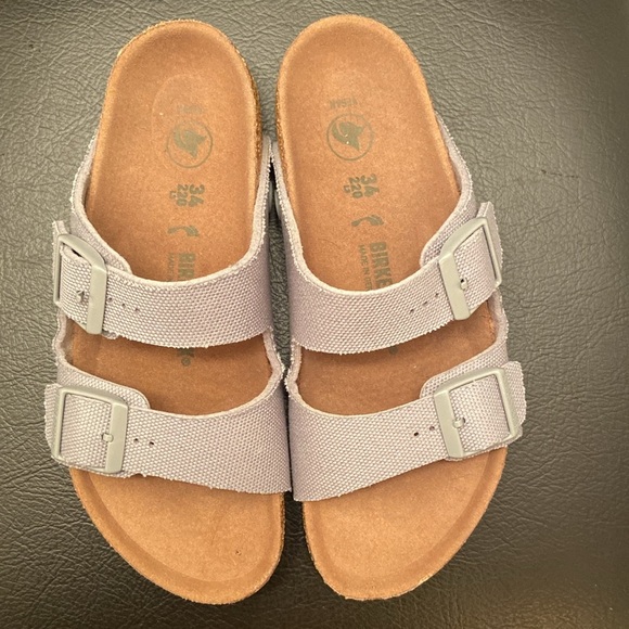 Birkenstock Arizona Suede Gray Sandals Size 3-3.5 - Picture 2 of 4